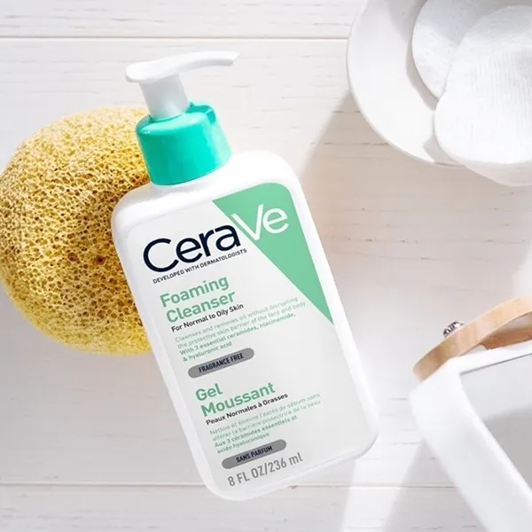 Sữa Rửa Mặt Cerave Foaming Cleanser Gel Moussant Dành Cho Da Dầu 236ml