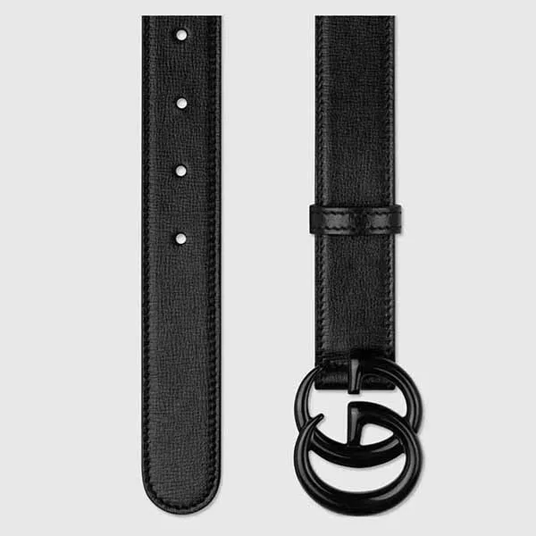 Thắt Lưng Nam Gucci GG Marmont Thin Belt Màu Đen - Thắt lưng - Vua Hàng Hiệu