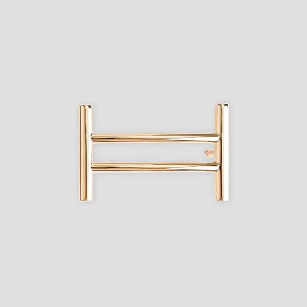 Thắt Lưng Nam Hermès Logo Gold JA1211 Màu Đen