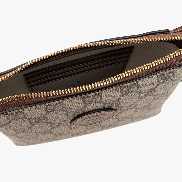 Túi Cầm Tay Unisex Gucci Beige Shoulder Bag With Logo 723306 92THG-8563 Màu Beige - Túi xách - Vua Hàng Hiệu