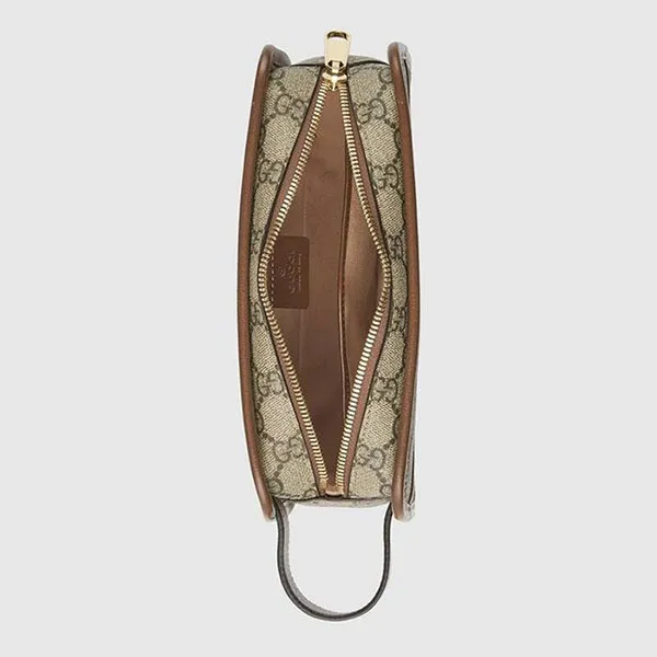Túi Cầm Tay Gucci Travel Pouch With Interlocking G Màu Nâu
