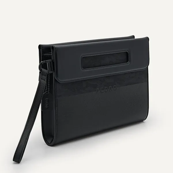 Túi Cầm Tay Nam Pedro Asbel Clutch Bag PM2-45210028 Màu Đen