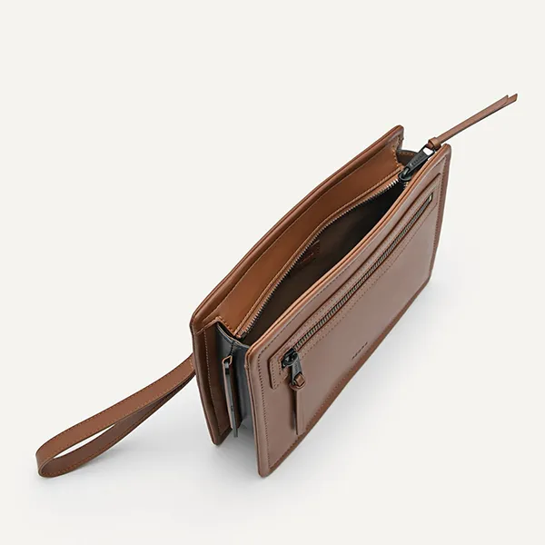 Túi Cầm Tay Nam Pedro Kasten Clutch Bag 45210029 Màu Nâu - Túi xách - Vua Hàng Hiệu