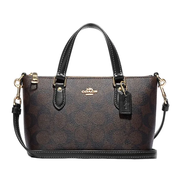 Túi Đeo Chéo Coach Mini Gallery Crossbody In Signature Canvas CH468 Màu Nâu