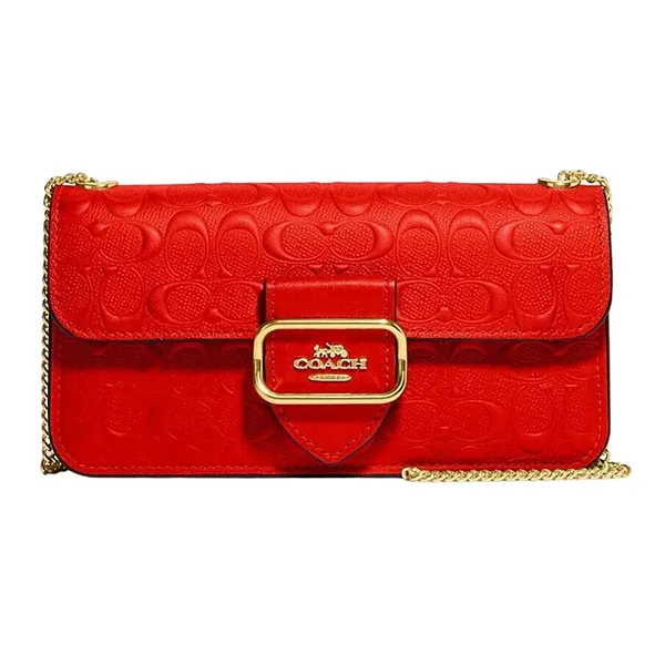Túi Đeo Chéo Nữ Coach Morgan Crossbody In Signature Leather CF942 Màu Đỏ - Túi xách - Vua Hàng Hiệu