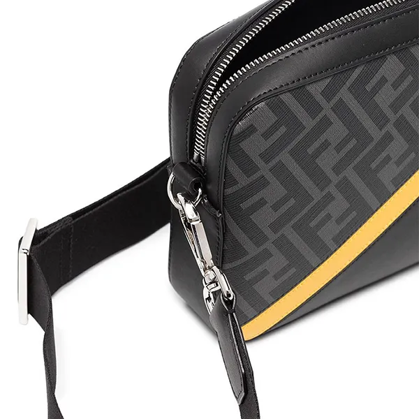 Túi Đeo Chéo Fendi Camera Case Bag Zucca Coated Canvas and Leather Màu Đen - Túi xách - Vua Hàng Hiệu