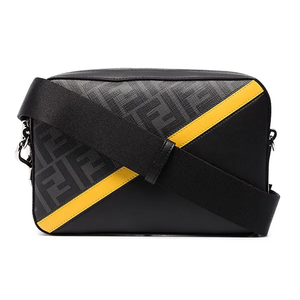 Túi Đeo Chéo Fendi Camera Case Bag Zucca Coated Canvas and Leather Màu Đen - Túi xách - Vua Hàng Hiệu