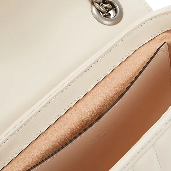 Túi Đeo Chéo Nữ Gucci Marmont Mini Ivory Leather Màu Ivory - Túi xách - Vua Hàng Hiệu