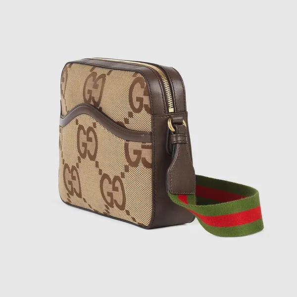 Túi Đeo Chéo Nam Gucci Jumbo GG Messenger Bag Màu Nâu Be - Túi xách - Vua Hàng Hiệu