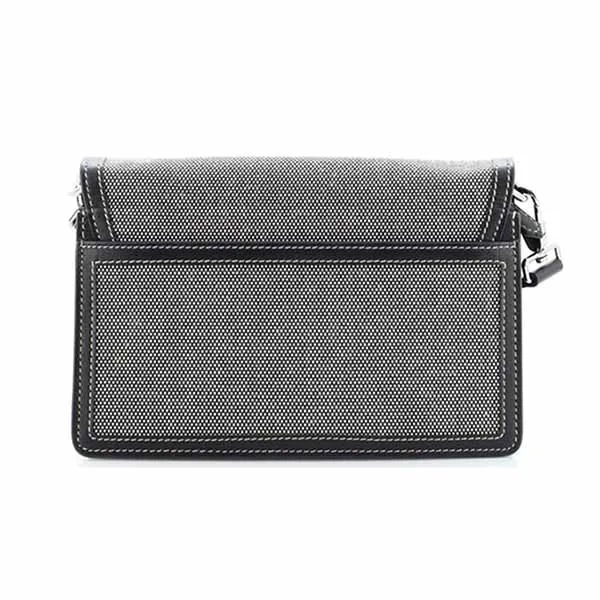 Túi Đeo Chéo Nữ Burberry Logo Flap Crossbody Bag Canvas With Leather Mini Màu Xám - Túi xách - Vua Hàng Hiệu