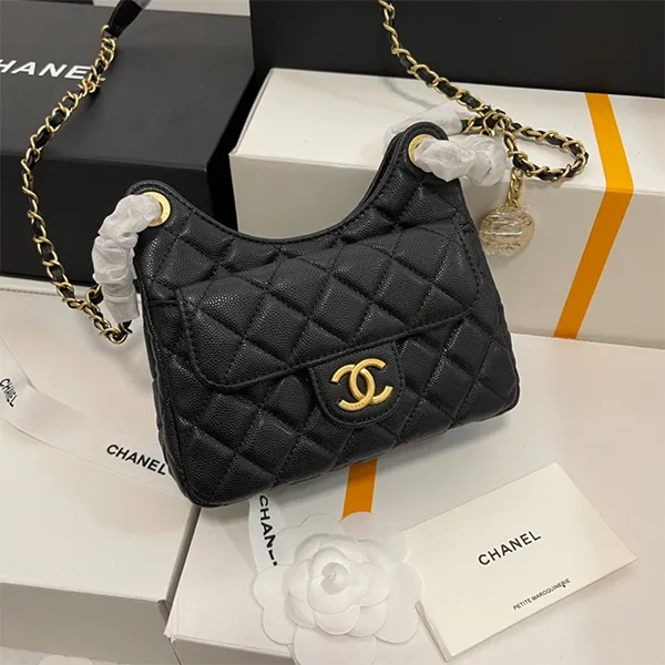 Chanel Micro Mini Black Quilted Patent Leather Jewelry Box Crossbody B   House of Carver