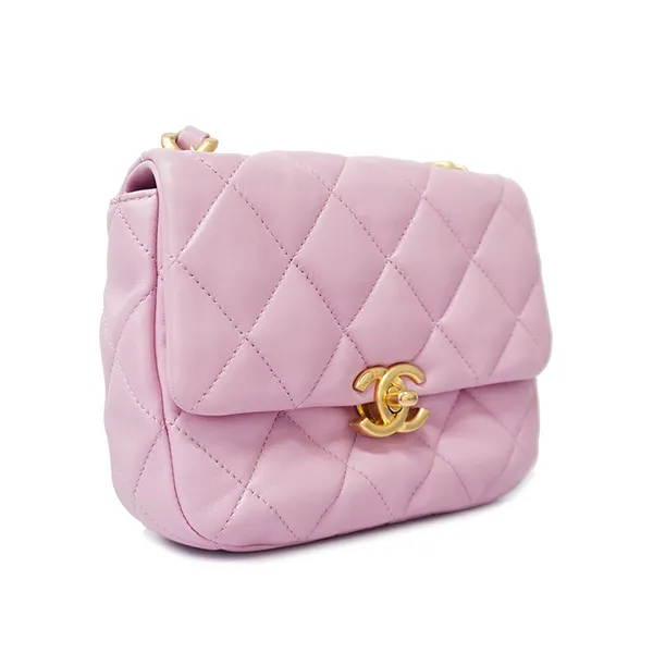 Túi Đeo Chéo Nữ Chanel Matelasse Single Chain Leather Shoulder Bag Pink Màu Hồng - Túi xách - Vua Hàng Hiệu