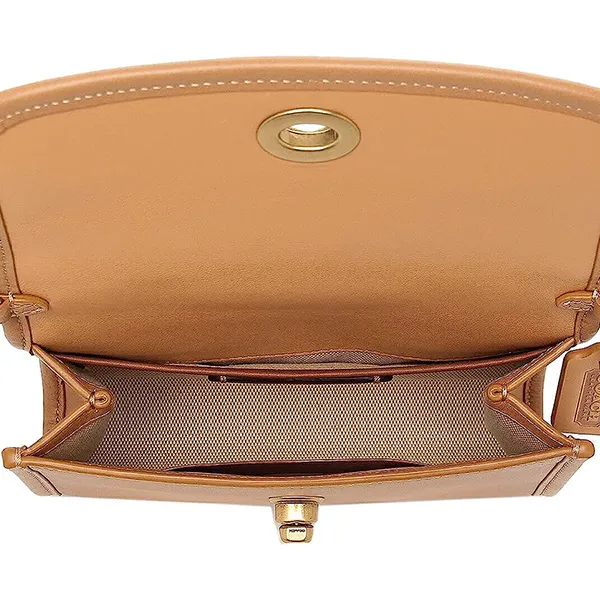 Túi Đeo Chéo Nữ Coach Kip Turnlock Crossbody In Brown C3486 Màu Nâu - Túi xách - Vua Hàng Hiệu