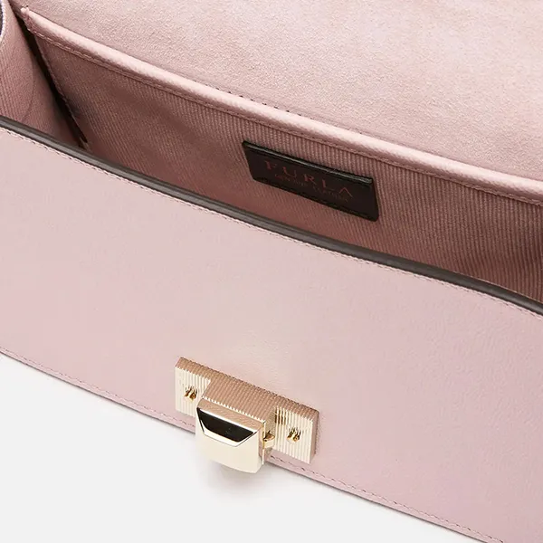 Túi Đeo Chéo Nữ Furla Ladies Mimi Leather Camelia Crossbody Bag Màu Hồng Phấn