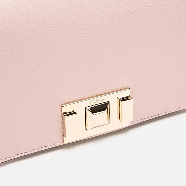 Túi Đeo Chéo Nữ Furla Ladies Mimi Leather Camelia Crossbody Bag Màu Hồng Phấn
