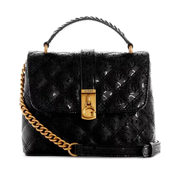 Túi Đeo Chéo Nữ Guess Gaia Mini Top Handle Flap Màu Đen - Túi xách - Vua Hàng Hiệu