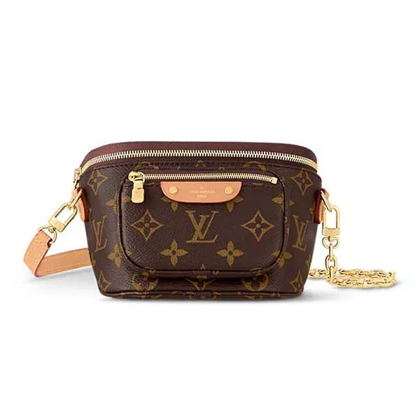 Túi Đeo Chéo Nữ Louis Vuitton LV Mini Bumbag M82335 Màu Nâu