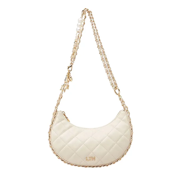 Túi Đeo Chéo Nữ Lyn Luca Crossbody Bags LL23SBF304 Màu Trắng Kem
