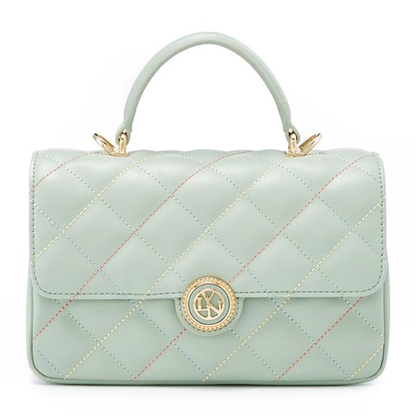 Túi Đeo Chéo Nữ Lyn Ravioli Top Handle Handbags LL23SBS288 Màu Xanh Green - 3