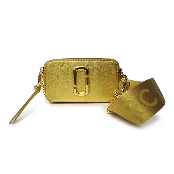 Túi Đeo Chéo Nữ Marc Jacobs Snapshot Crossbody Shoulder Bag Camera Bag Metallic Gold Màu Vàng Kim
