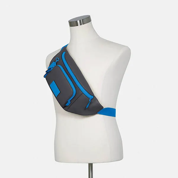 Túi Đeo Hông Nam Coach Track Belt Bag C5301 Màu Xanh Xám - Túi xách - Vua Hàng Hiệu