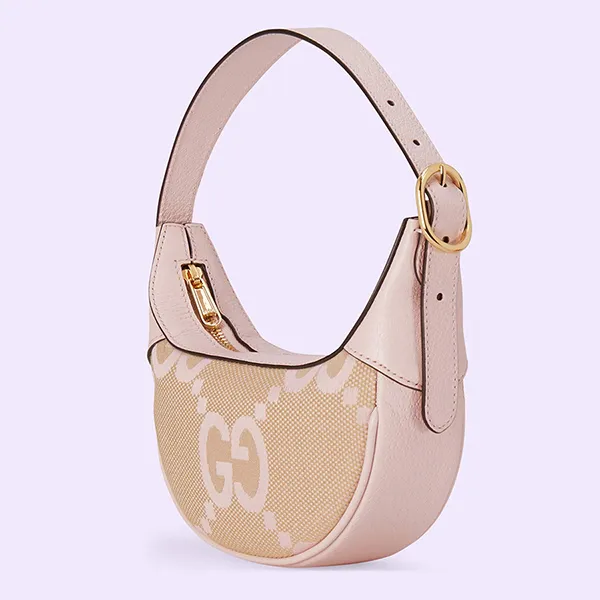 Túi Đeo Vai Nữ Gucci Ophidia Jumbo GG Mini Bag Màu Be Hồng