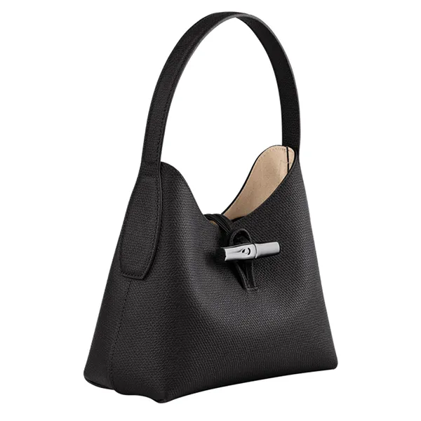 Túi Đeo Vai Nữ Longchamp Roseau Hobo Bag S 10152HPN001 Màu Đen - Túi xách - Vua Hàng Hiệu