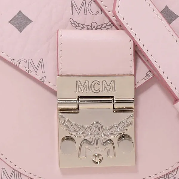 Túi Đeo Vai Nữ MCM Patricia Shoulder Bag Visetos Pink MWSAAPA02QH001 Màu Hồng