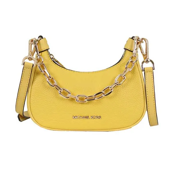 Túi Đeo Vai Nữ Michael Kors MK Zip Mini Cora 35R3G4CC5L Màu Vàng - Túi xách - Vua Hàng Hiệu