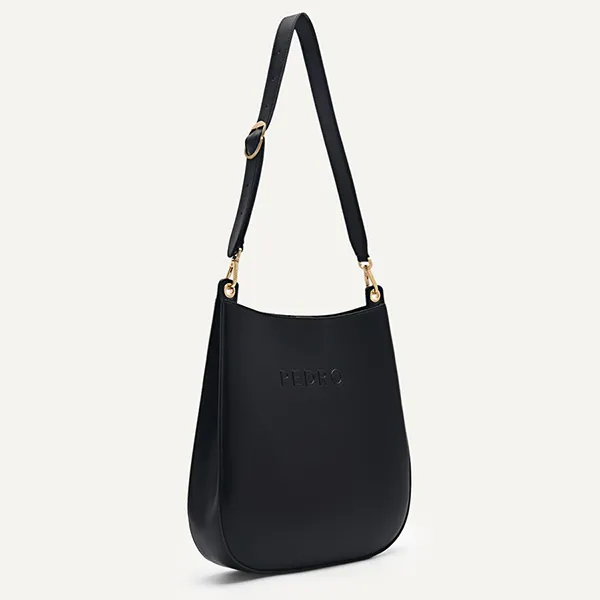 Túi Đeo Vai Nữ Pedro Curved Hobo Bag – Black 36390015 Màu Đen - Túi xách - Vua Hàng Hiệu