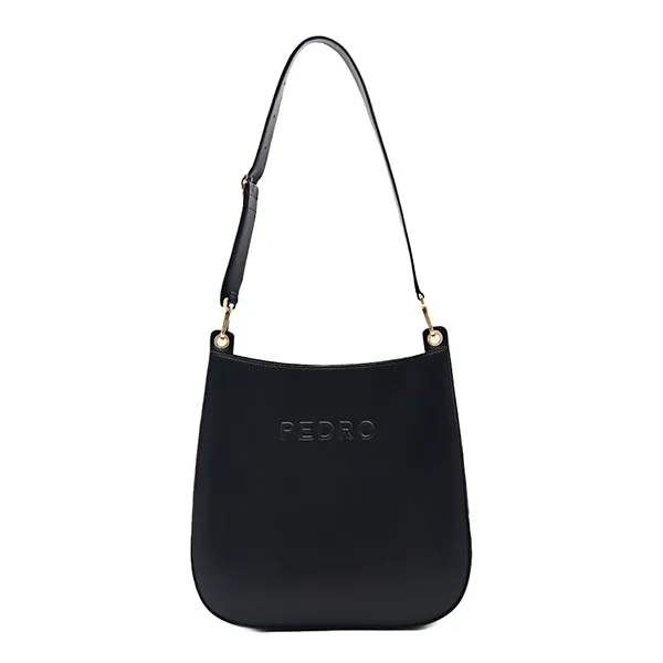 Túi Đeo Vai Nữ Pedro Curved Hobo Bag – Black 36390015 Màu Đen - Túi xách - Vua Hàng Hiệu