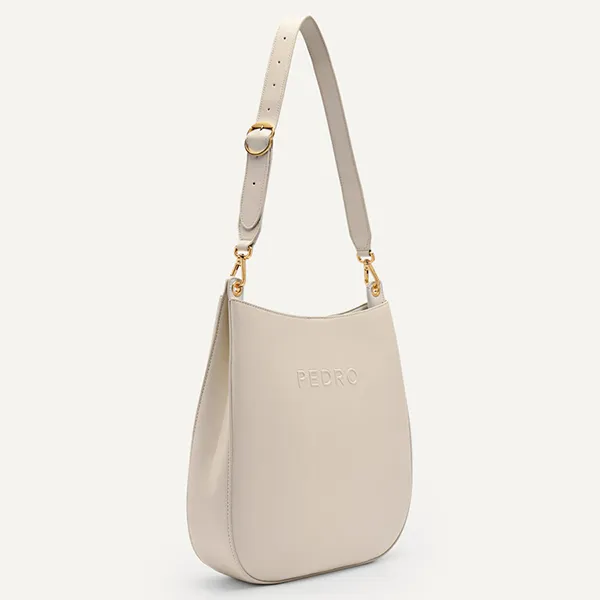 Túi Đeo Vai Nữ Pedro Curved Hobo Bag – Chalk Màu Trắng Kem