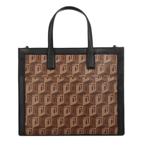 Túi Tote Nữ Karl Lagerfeld Paris Nouveau Two Way Màu Nâu Đen - Túi xách - Vua Hàng Hiệu
