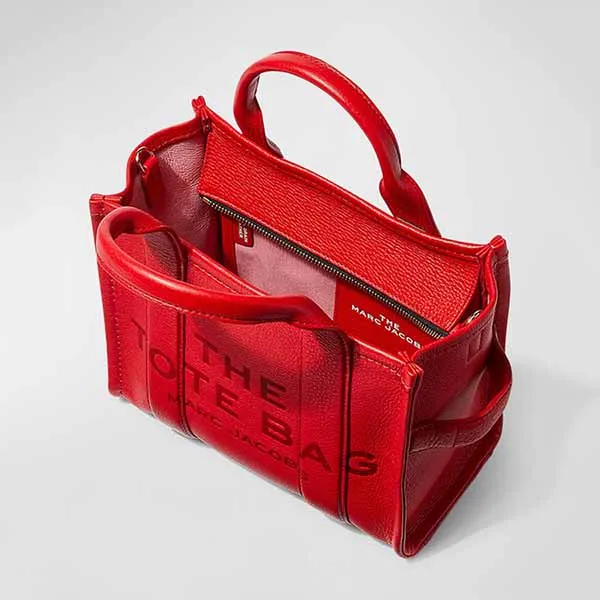 Túi Tote Nữ Marc Jacobs The Leather Mini Bag Màu Đỏ
