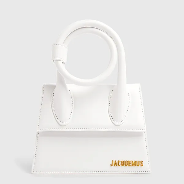 Túi Xách Jacquemus Le Chiquito Nœud Coiled Leather Handbag Size 18 Màu Trắng - Túi xách - Vua Hàng Hiệu