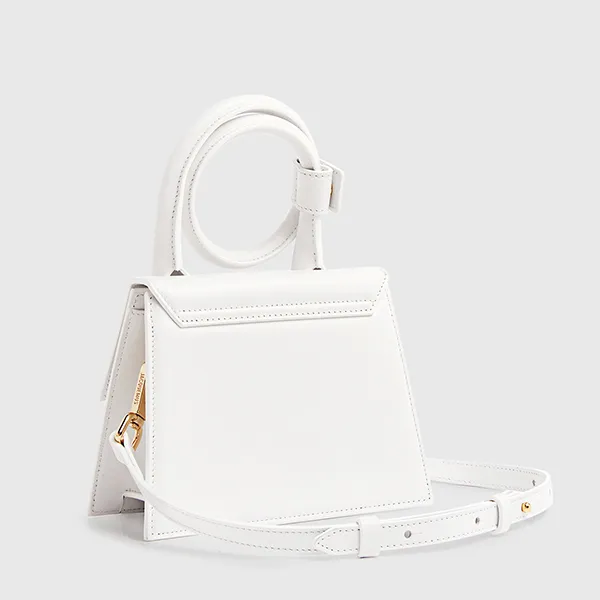 Túi Xách Jacquemus Le Chiquito Nœud Coiled Leather Handbag Size 18 Màu Trắng - Túi xách - Vua Hàng Hiệu