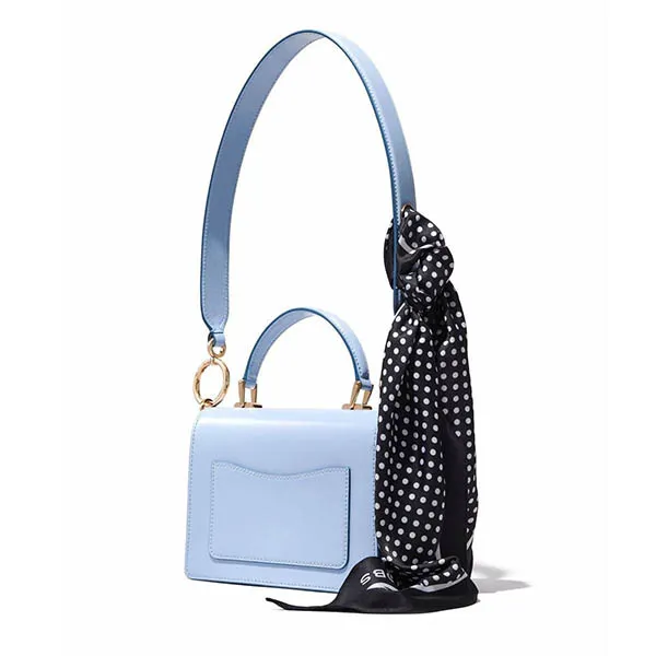 Túi Xách Marc Jacobs The Downtown Shoulder Bag Kèm Khăn Màu Xanh Blue - Túi xách - Vua Hàng Hiệu