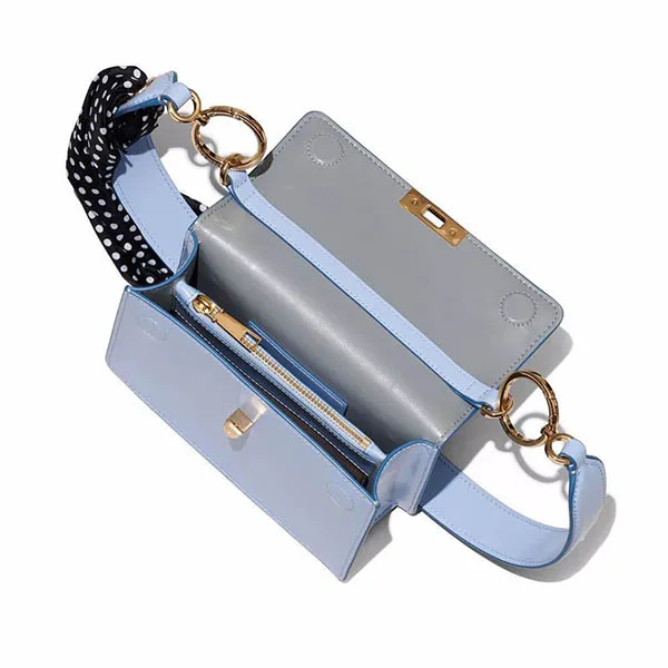 Túi Xách Marc Jacobs The Downtown Shoulder Bag Kèm Khăn Màu Xanh Blue - Túi xách - Vua Hàng Hiệu