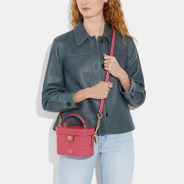 Túi Xách Nữ Coach Kay Crossbody In Signature Leather CH316 Màu Hồng