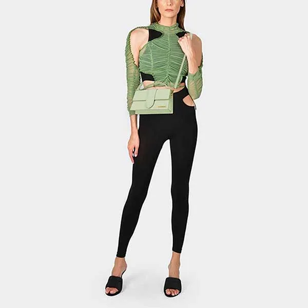 Túi Xách Nữ Jacquemus Le Grand Bambino Bag In Green Leather Màu Xanh Mint Size 23 - Túi xách - Vua Hàng Hiệu