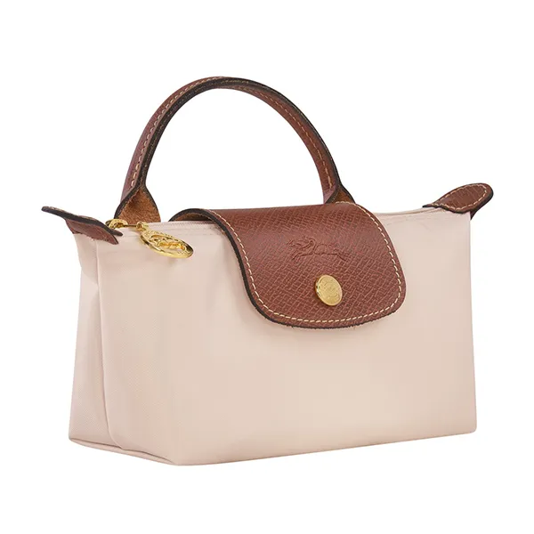 Túi Xách Nữ Longchamp Le Pliage Original Pouch With Handle Màu Be Nâu - Túi xách - Vua Hàng Hiệu