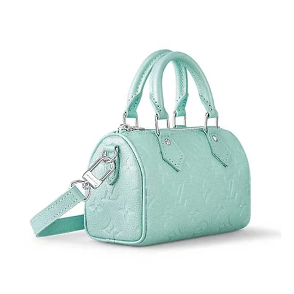 Túi Xách Nữ Louis Vuitton LV M82342 Nano Speedy Màu Xanh Ngọc