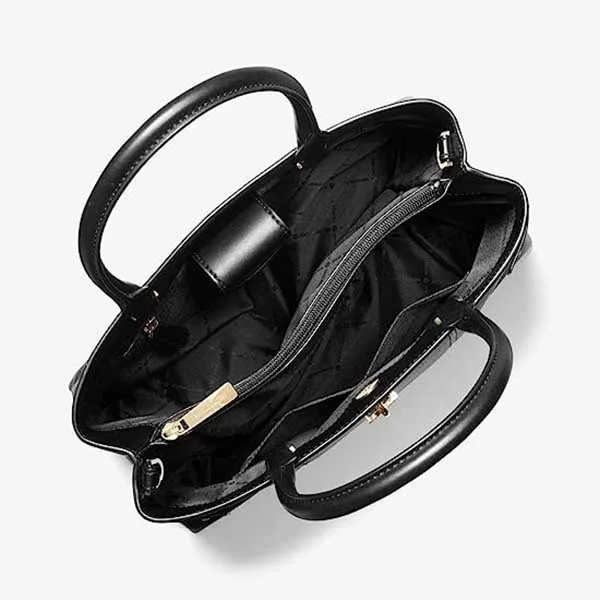 Túi Xách Nữ Michael Kors MK Gramercy Large Pebbled Cuero Satchel Màu Đen