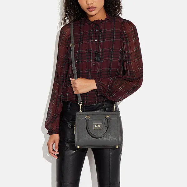 Túi Xách Tay Nữ Coach Grace Carryall CE606 Màu Xám Đậm T-NH