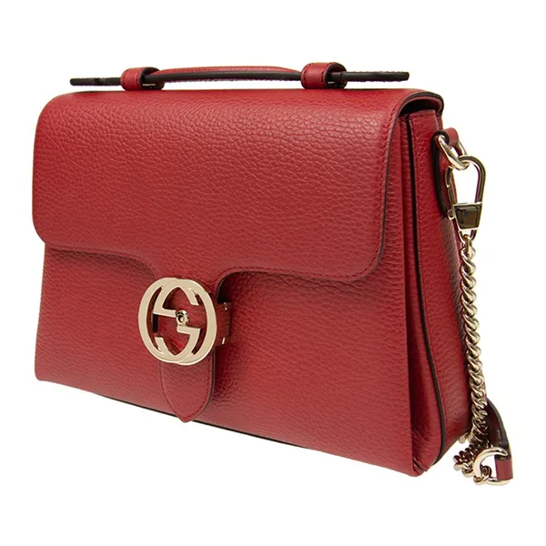 Túi Xách Tay Nữ Gucci GG Interlocking Top Handle 510302 CAO0G 6420 Màu Đỏ