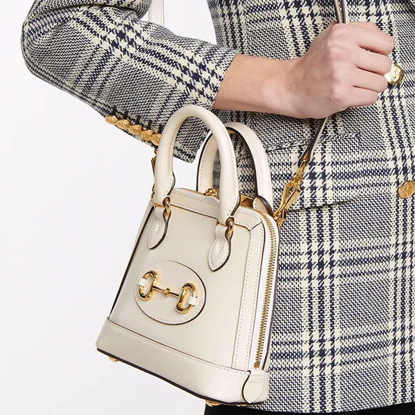 Túi Xách Tay Nữ Gucci Horsebit 1955 Tote Ivory Màu Trắng Ngà - Túi xách - Vua Hàng Hiệu