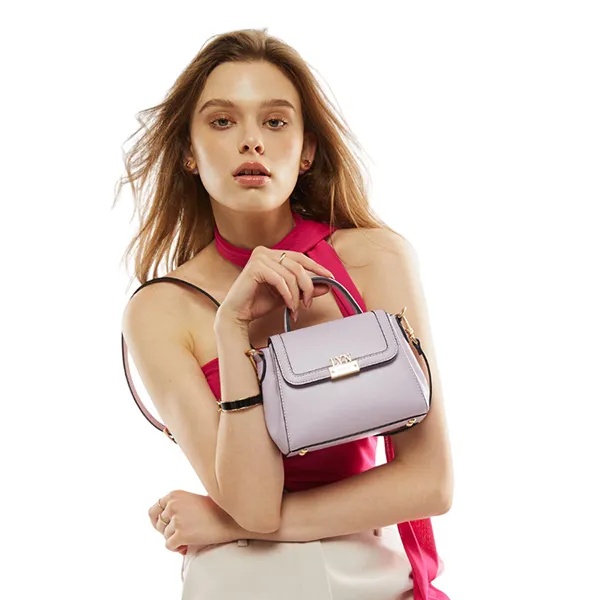 Túi Xách Tay Nữ Lyn Jenice Mini Top Handle Handbags LL23FBF024 Màu Tím