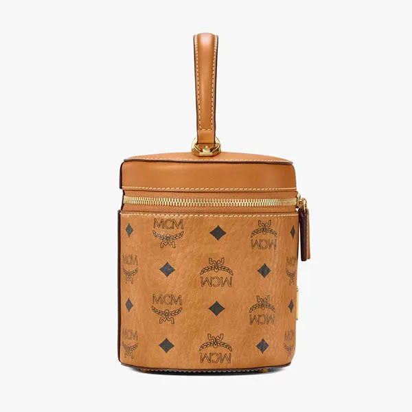 Túi Xách Tay Nữ MCM Cylinder Crossbody Bag In Visetos MWRAACG01CO001 Màu Nâu