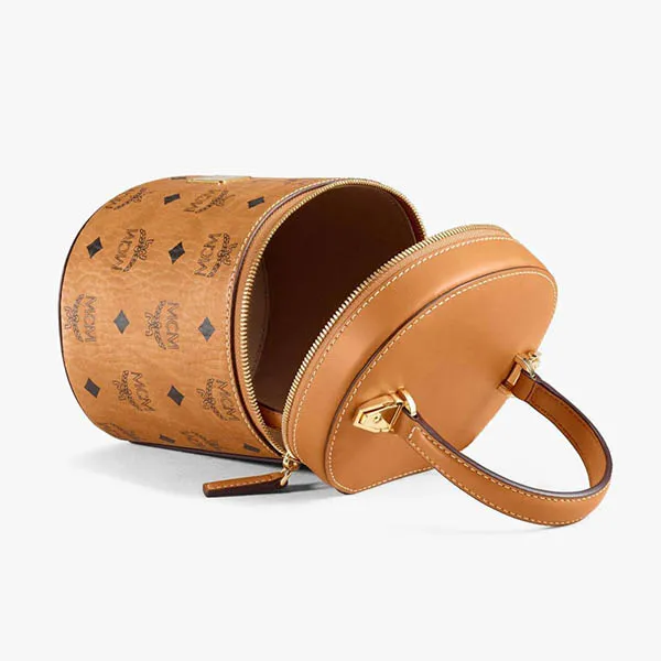 Túi Xách Tay Nữ MCM Cylinder Crossbody Bag In Visetos MWRAACG01CO001 Màu Nâu