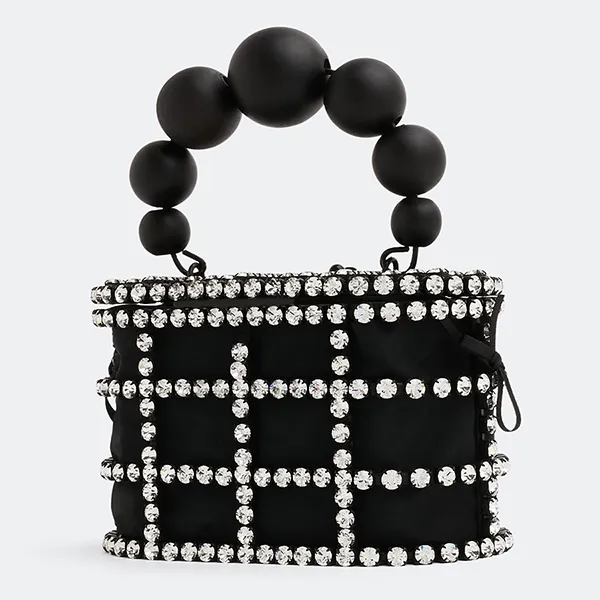 Túi Xách Tay Nữ Rosantica Women’s Black Holli Crystal-embellished Mini Bag Màu Đen - Túi xách - Vua Hàng Hiệu
